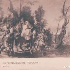 Postales: POSTAL ACTO RELIGIOSO DE RODOLFO I - 979 HAUSER Y MENET - RUBENS