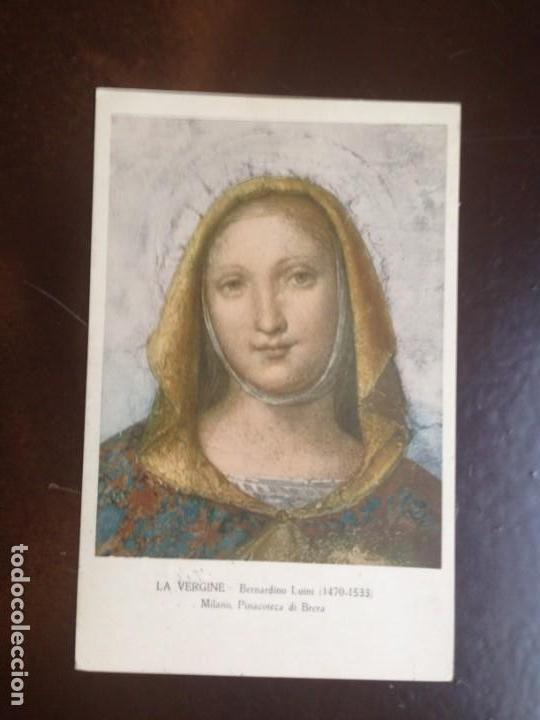 Postales: La Vergine (Bernardino Luini) - Pinacoteca di Brera - Milano - Circulada 1927