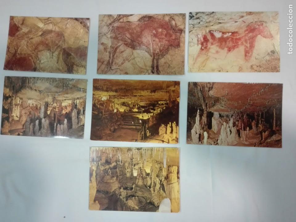 Postais: LOTE DE 7 POSTALES DE CUEVAS DE ALTAMIRA(CANTABRIA), ANTIGUAS Y NUEVAS, CIRCULADAS Y SIN CIRCULAR