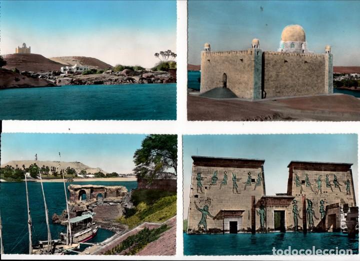 Postkarten: ABU SIMBEL Y ASWAN (EGIPTO) - 9 POSTALES COLOREADAS - A&Ntilde;OS 1960