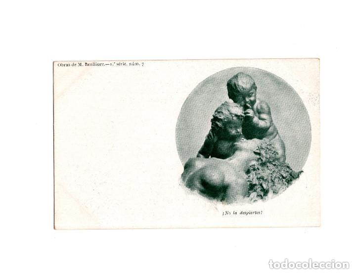 Postales: OBRAS DE MARIANO M. BENLLIURE. NO LA DESPIERTES - Foto 1