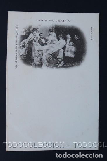 Postcards: POSTAL ARTE PINTURA ZAPATER LECTURA DE UNA POESIA . 3002 LAURENT A&Ntilde;O 1899 O ANTERIOR.