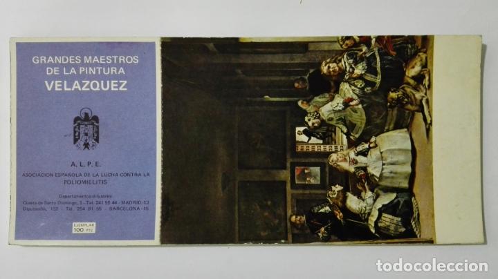 Postales: ALBUM 10 POSTALES, GRANDES MAESTROS DE LA PINTURA, VELAZQUEZ, A.L.P.E.. MEDIDAS 20,5 X 9 CM