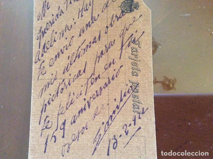 Postales: Tarjeta postal de 1922 pintada &oacute;leo - Foto 3
