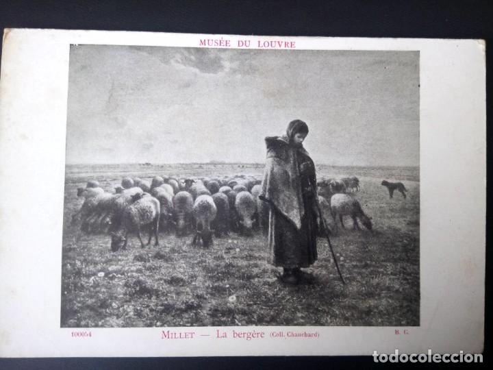 Cartes Postales: ANTIGUA POSTAL FRANCESA, MUSEO DEL LOUVRE, MILLET