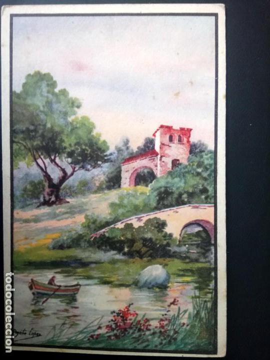 Cartes Postales: ACUARELA DE ROGELIO L&Oacute;PEZ, POSTAL DE 1941, CMD, SERIE 58