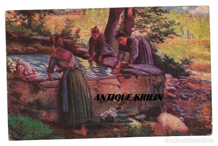 Postales: LAVADERO RURAL , JOAN BAIXAS .- EDICION COLL SALIETI N&ordm; 3
