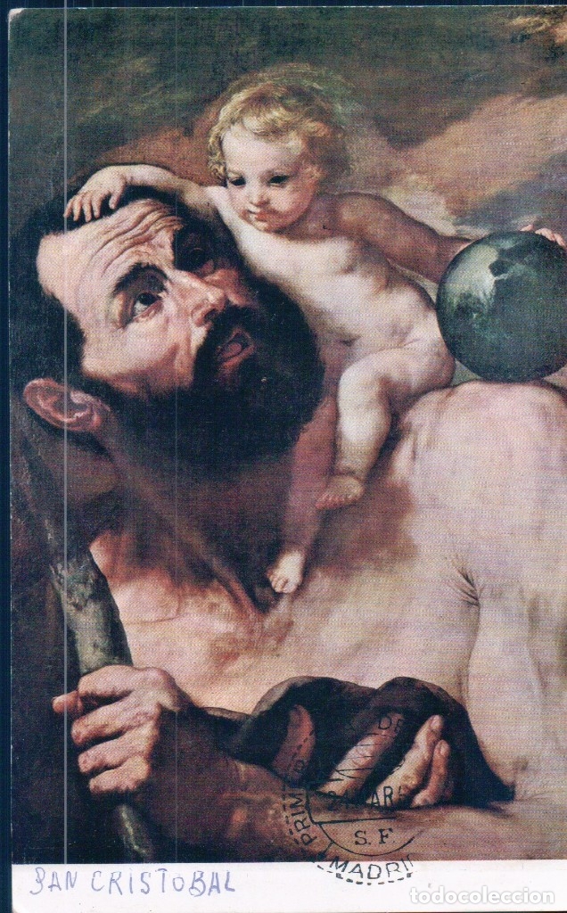 Postales: POSTAL SAN CRISTOBAL - MUSEO DEL PRADO - EDICIONES DE ARTE OFFO - TAMPON