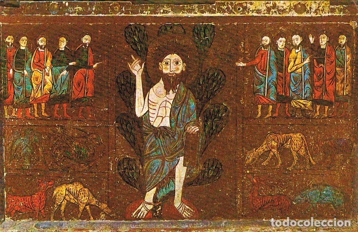 Postcards: Gesera (Huesca), Frontal de Altar dedicado a San Juan Bautista, est&aacute; en el Museo de Arte de Catalu&ntilde;a