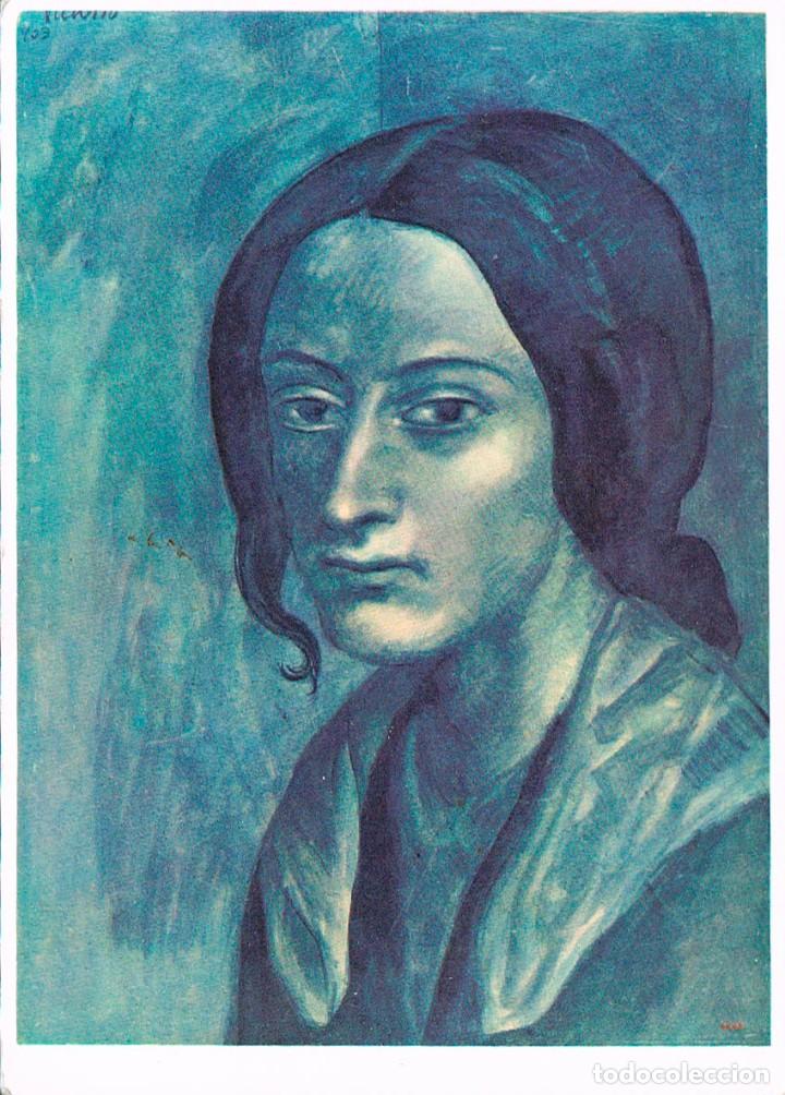 Postales: PABLO PICASSO, LA MUJER DEL MECHON - Foto 1