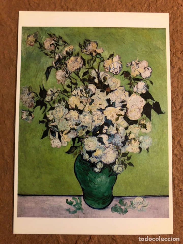 Postcards: VINCENT VAN GOGH &ldquo;VASE WITH WHITE ROSES&rdquo;. POSTAL SIN CIRCULAR BY ARTI GRAFICHE RICORDI.