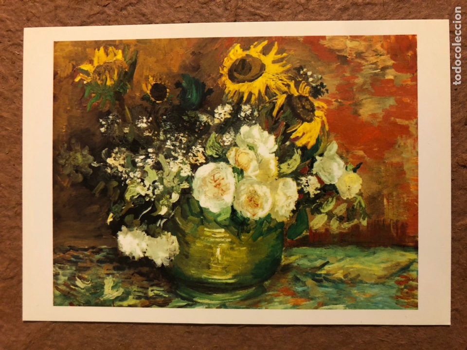 Cartoline: VINCENT VAN GOGH &ldquo;ROSES ET TOURNESOLES&rdquo;. POSTAL SIN CIRCULAR BY ARTI GRAFICHE RICORDI 1994