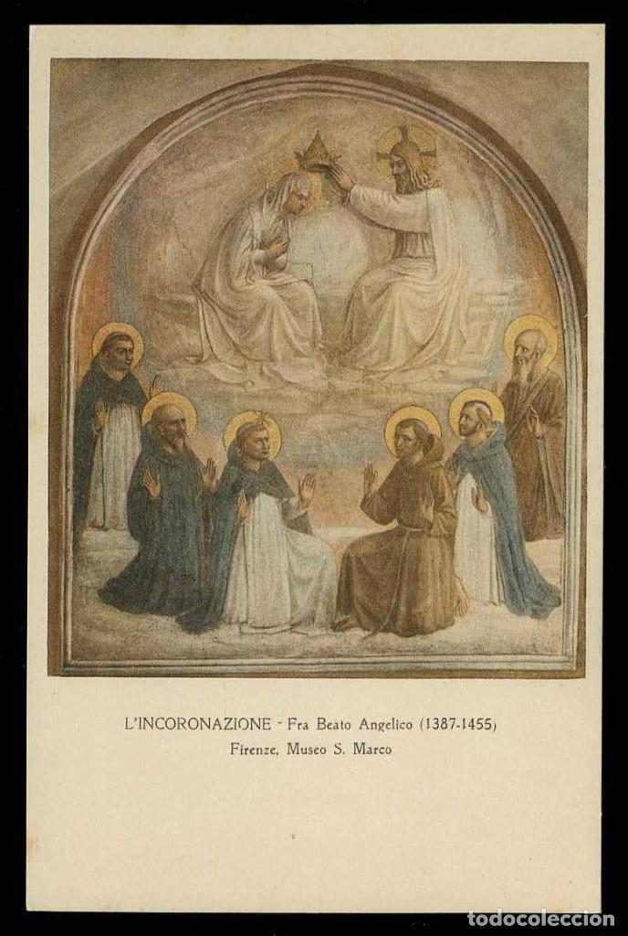 Postales: *Fra Beato Angelico - L'Incoronazione* Ed. Eliotipia Roberto Hoesch n&ordm; 32. Nueva.