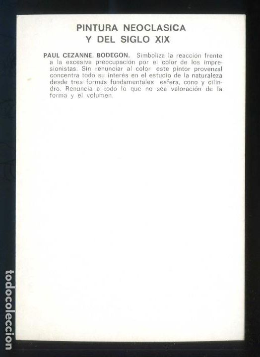 Postales: *C&eacute;zanne - Bodeg&oacute;n* Sin datos editor. Nueva. - Foto 2