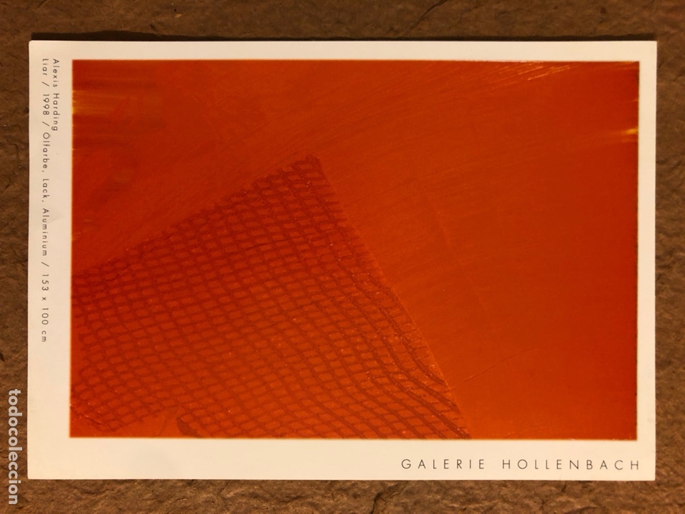 Postais: ALEXIS HARDING. POSTAL SIN CIRCULAR EXPOSICI&Oacute;N GALERIE HOLLENBACH (1998).