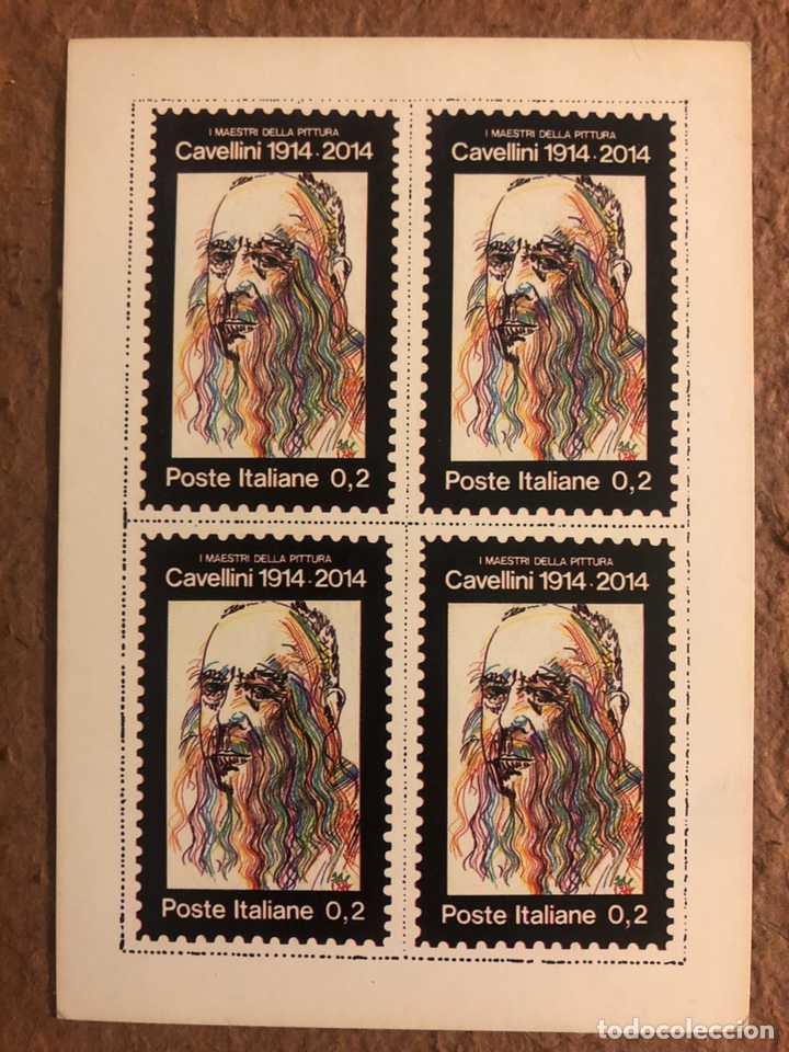 Postais: G.A. CAVELLINI &ldquo;AUTORITRATTO CON LEONARDO &ldquo;. POSTAL SIN CIRCULAR.