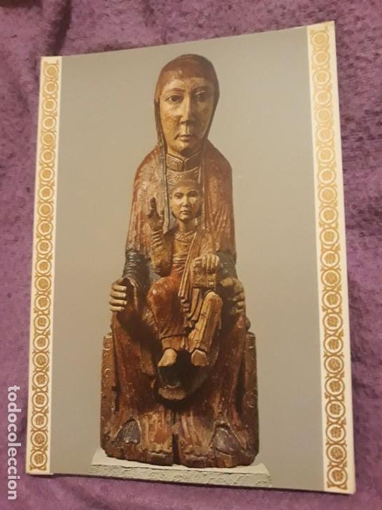 Cartes Postales: POSTAL 1&ordf; SERIE ROMANICA N&ordm;6 VIRGEN CON NI&Ntilde;O TALLA POLICROMADA A&Ntilde;OS 70 A ESTRENAR*