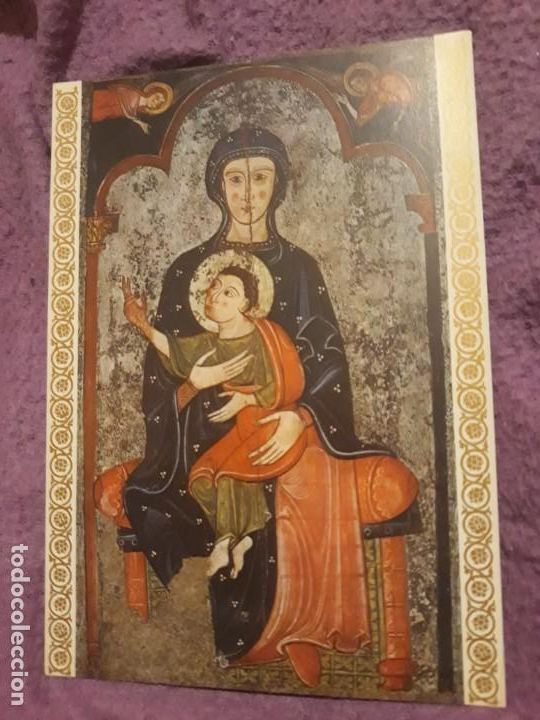 Postales: POSTAL 1&ordf; SERIE ROMANICA N&ordm;25 LA VIRGEN CON NI&Ntilde;O FRAGMENTO ALTAR A&Ntilde;OS 70 A ESTRENAR*