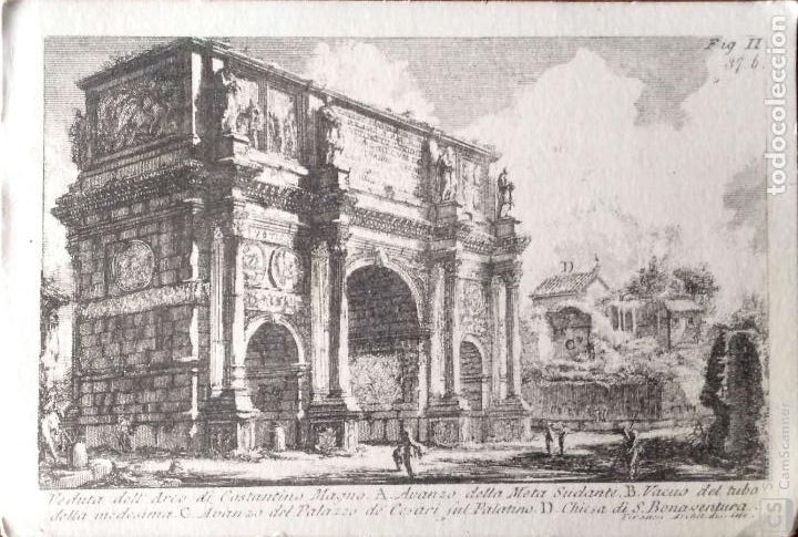 Postales: Pintura: Arco de Constantino de G.B. Piranesi. Nueva. Blanco/Negro