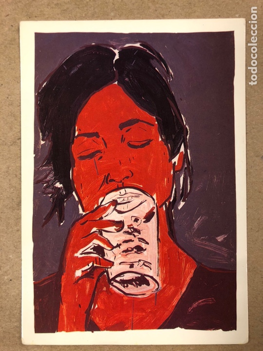 Cartes Postales: MATIAS ESC&Acirc;MEZ &ldquo;LA BEVEDORA DE CERVESA&rdquo; (1990). POSTAL SIN CIRCULAR GALER&Iacute;A DE DIBUIX PISCOLABIS