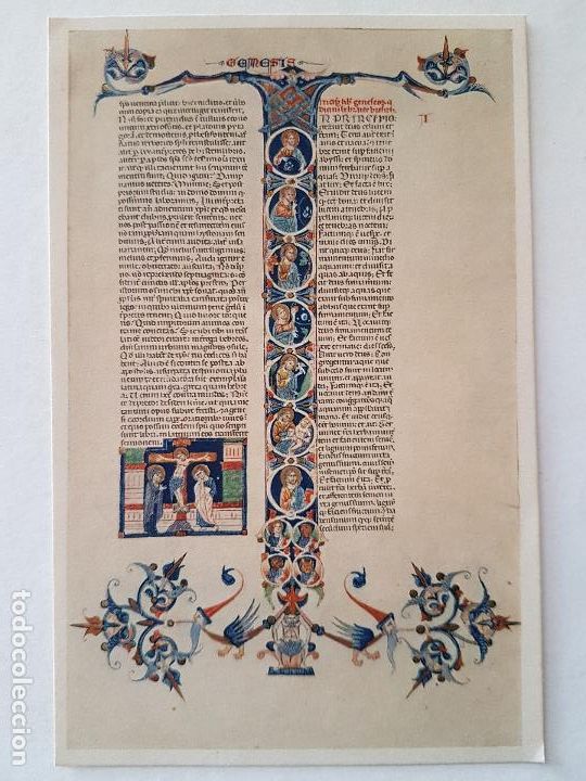 Postales: BIBLIA LATINA ITALIANA SIGLO XIV POSTAL