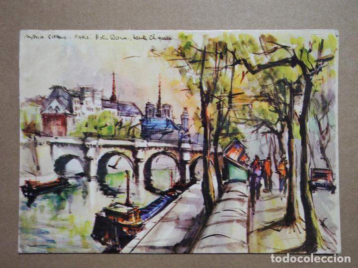 Postales: Par&iacute;s. ilustraci&oacute;n. Escrita 1959 - Foto 1