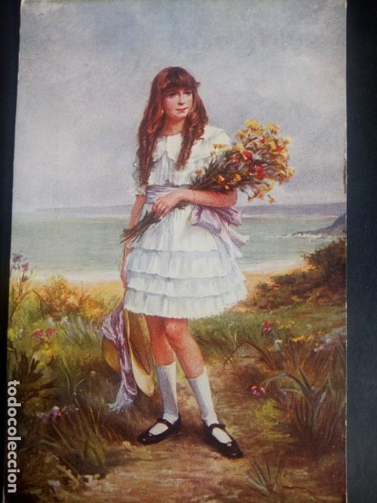 Cartoline: ANTIGUA POSTAL SAL&Oacute;N DE PAR&Iacute;S. CUADRO DE WALHAIN, EN LA COSTA NORMANDA