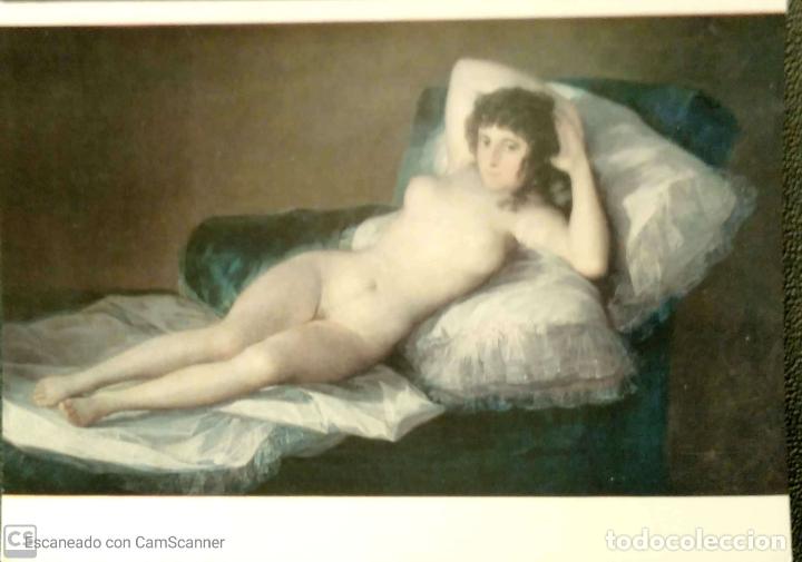 Postales: La Maja Desnuda de Goya. Museo del Prado. La poiligraf&iacute;a. Nueva. Color