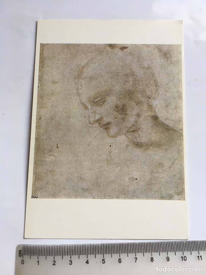 Postales: LEONARD DE VINCI (1452-1519). TETE DE JEUNE FEMME, ETUDE POUR LA MADONE LITTA. LES EDITIONS BRAUN. P