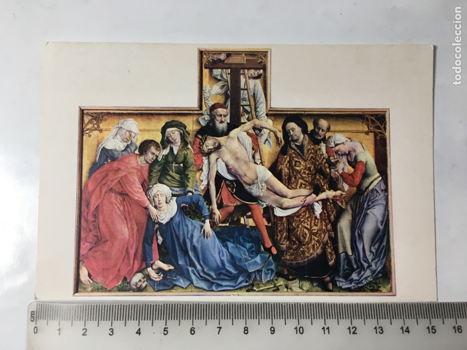 Postales: VAN DER WEYDEN. EL DESCENDIMIENTO DE LA CRUZ. MUSEO DEL PRADO. EDICIONES DE ARTE OFFO.