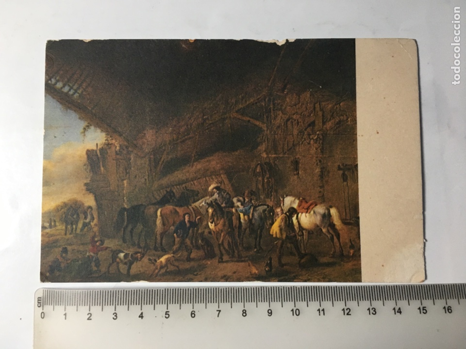 Postales: WOUWERMAN. SALIDA DE LA POSADA. MUSEO DEL PRADO. EDICIONES DE ARTE OFFO.
