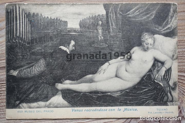 Postales: TIZIANO. VENUS. MUSEO DEL PRADO. M&Uacute;SICA. n&ordm; 459 ED. LACOSTE