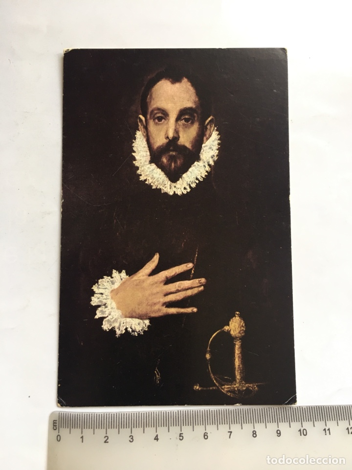 Postales: GRECO. EL CABALLERO DE LA MANO EN EL PECHO. MUSEO DEL PRADO. EDICIONES ART&Iacute;STICAS OFFO.