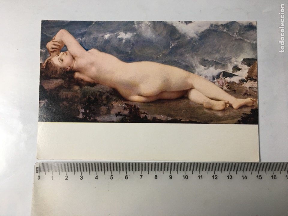 Postales: P. BAUDRY. LA PERLA Y LA OLA. MUSEO DEL PRADO. EDICIONES ART&Iacute;STICAS OFFO.