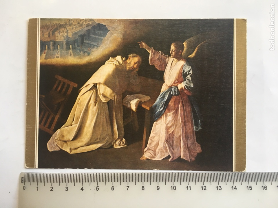 Postales: ZURBARAN. VISI&Oacute;N DE SAN PEDRO NOLASCO. MUSEO DEL PRADO. EDICIONES FISA.