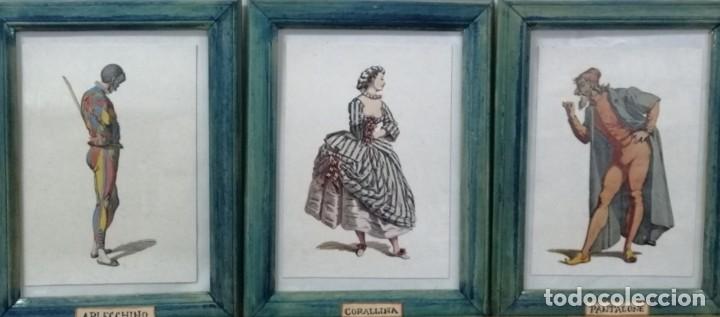 Cartes Postales: PERSONAJES DE LA COMEDIA DEL ARTE. 3 POSTALES. MAURICE SAND 1862