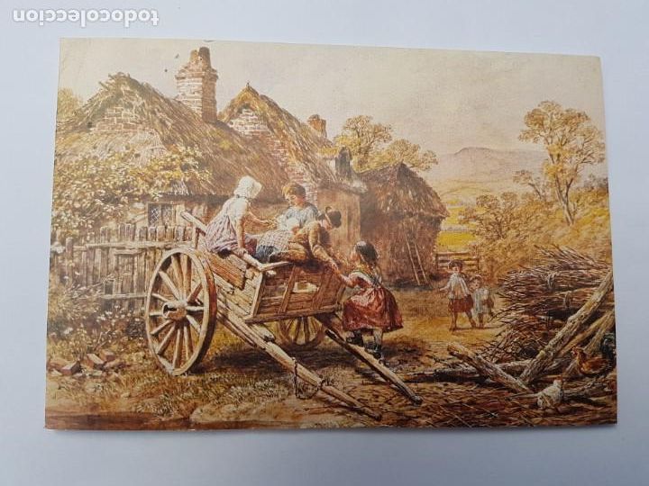Cartes Postales: PLAYING ON A FARM CART S.COLEMAN JUGANDO EN UN CARRO DE GRANJA, POSTAL CUMPLEA&Ntilde;OS GRAFTON