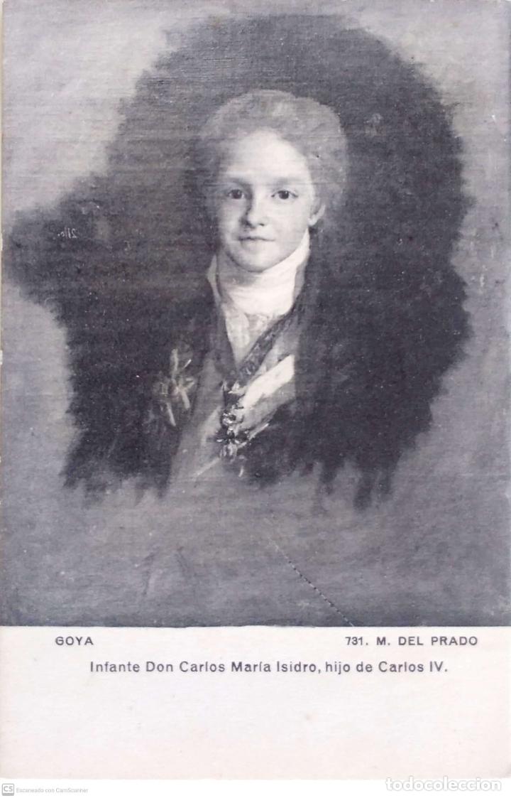 Postales: Infante Don Carlos Mar&iacute;a Isidro, hijo de Carlos IV de Goya. 731 Museo del Prado. Nueva. Blanco/Negro