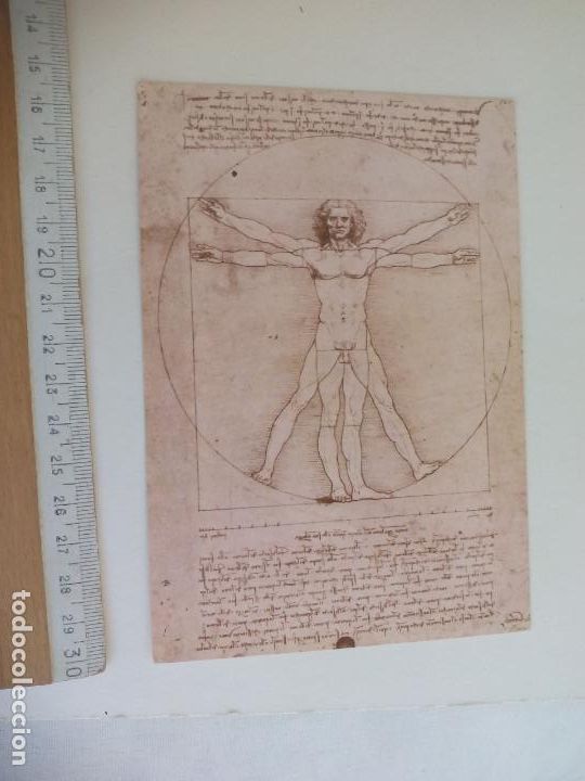 Postais: POSTAL PARIGI. MUSEO DEL LOUVRE. LEONARDO. ESQUEMA CUERPO HUMANO. ITALY. SIN CIRCULAR. POST CARD