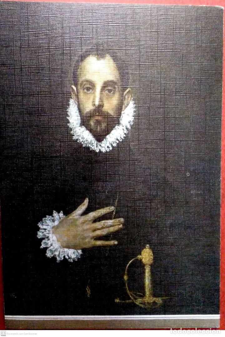 Postales: El caballero de la mano en el pecho de El Greco. Museo del Prado 809. Escudo de Oro.Nueva. Color