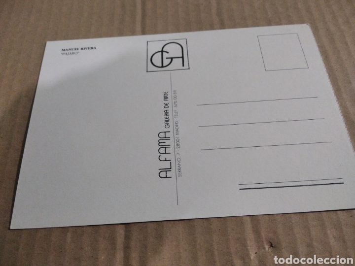 Postales: Postal Arte Manuel Rivera, p&aacute;jaro - Foto 1