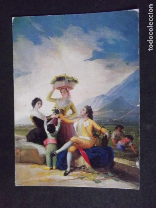 Postkarten: MUSEOS-ARTE-PINTURA-V49 II-MUSEO DEL PRADO-GOYA-LA VENDIMIA-ESCRITA