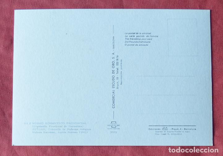 Postales: SITGES - MUSEO ROMANTICO - COLECCION DE MU&Ntilde;ECAS - MU&Ntilde;ECA FRANCESA - Foto 2