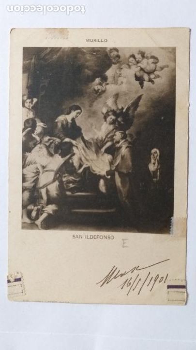 Postales: ANTIGUA POSTAL. SAN ILDEFONSO. MURILLO. UNION POSTAL UNIVERSAL - Foto 1