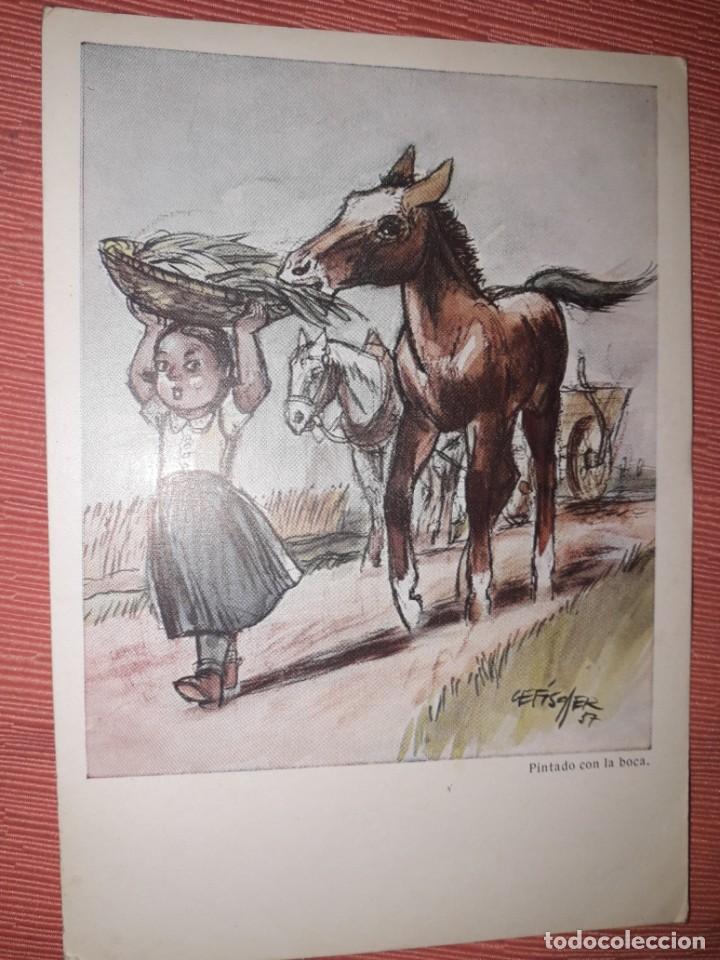 Postkarten: N&ordm; 4568 POSTAL CUADRO PINTADO CON LA BOCA PEQUE&Ntilde;O GLOTON NI&Ntilde;A