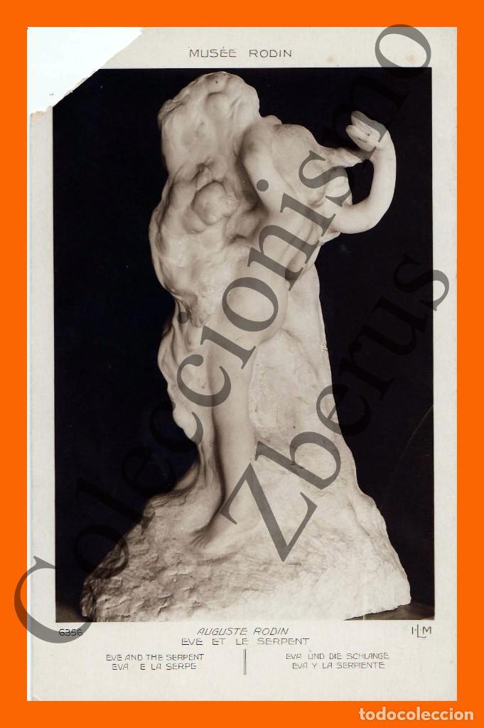 Postales: Tarjeta Postal - Eva y la Serpiente - Rodin - Foto 1