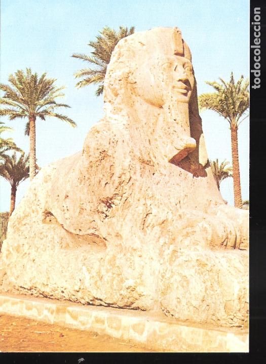 Postales: Esfinge, Dios Horus. Arte egipcio. Egipto. - Foto 1