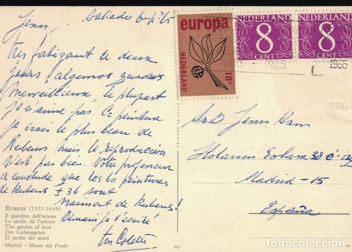 Postales: Rubens, El Jard&iacute;n del Amor. / Postal circulada - Foto 2
