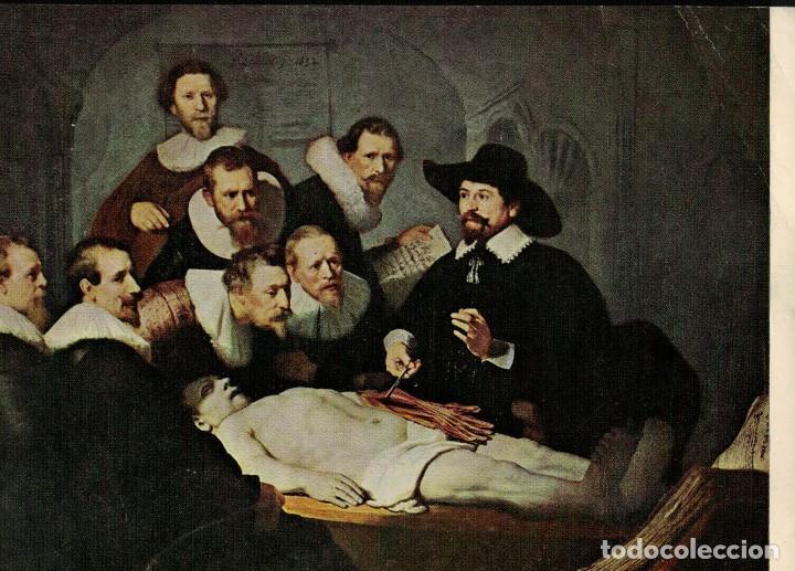 Postales: Rembrandt, La lecci&oacute;n de anatom&iacute;a. / Postal circulada - Foto 1