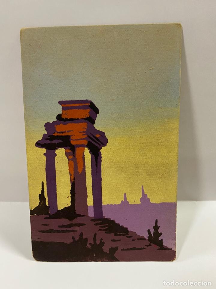 Postais: TARJETA POSTAL PINTADA A MANO. COLUMNAS. VER FOTOS